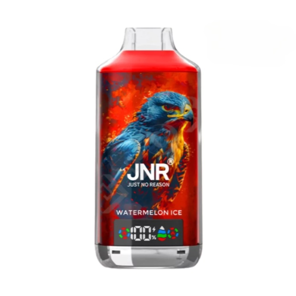 JNR Falcon X-18000 Puffs Disposable Vape -Falcon Contains Red  and blue  colour on Body