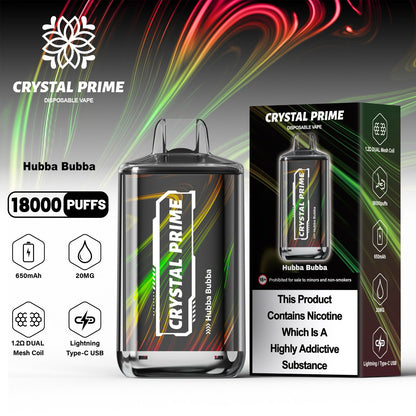 Crystal Prime Deluxe 18000 Puffs Disposable Box Of 10