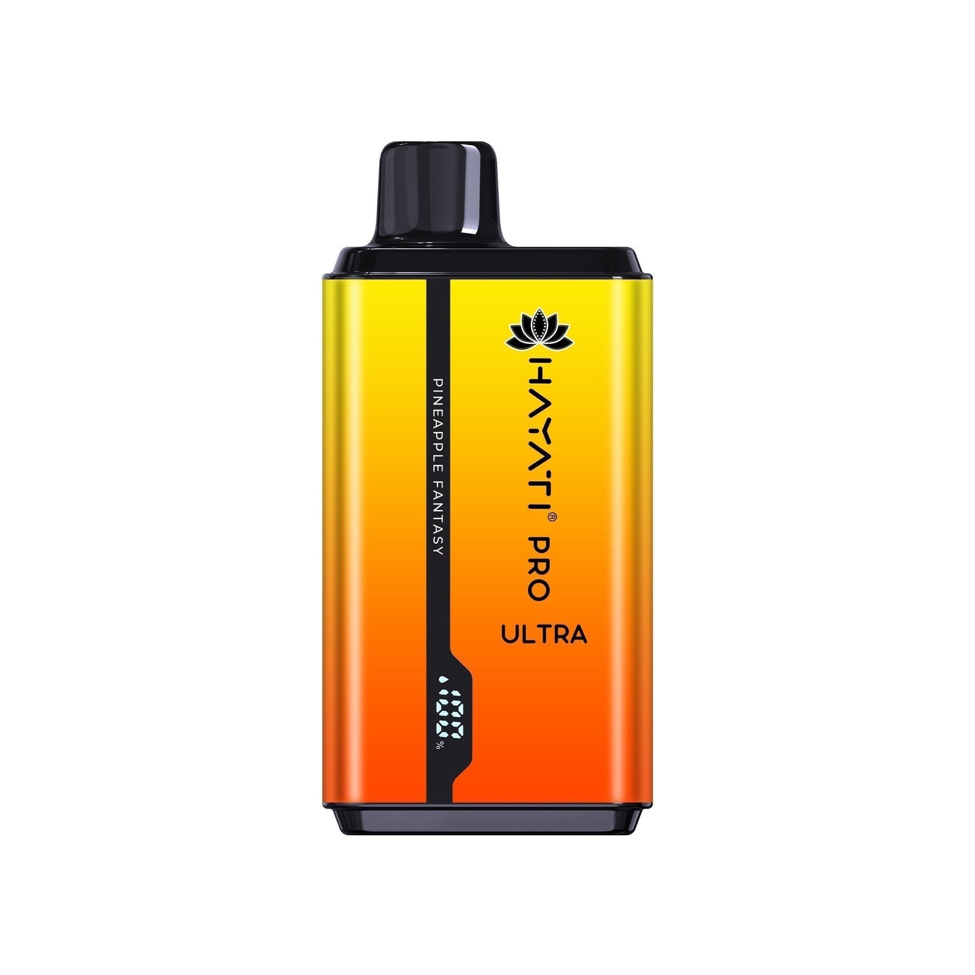 Bottle of Hayati Pro Ultra 15000 Puffs Disposable Vape (yellow+orange) of Pine apple Fantasy flavour