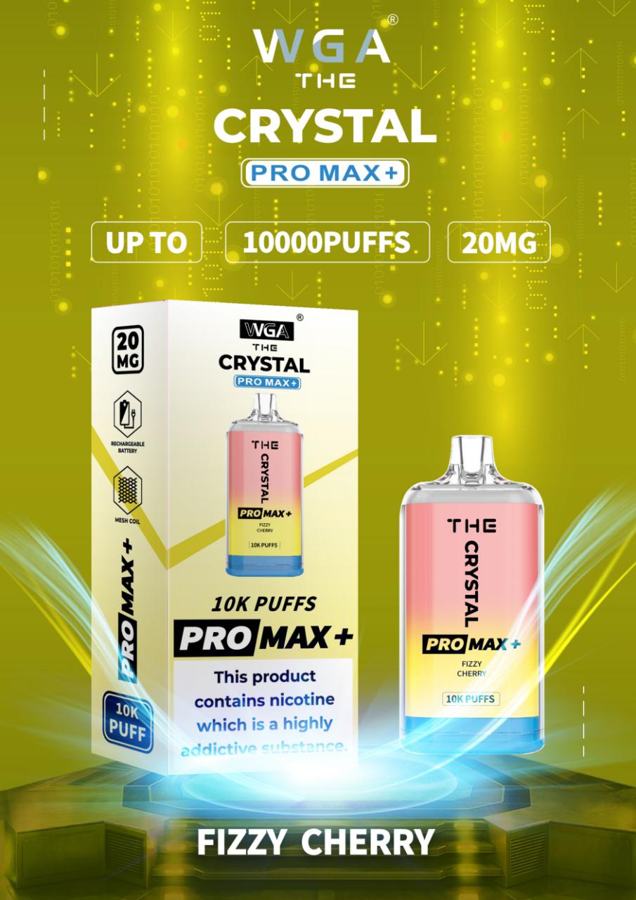 Crystal Pro Max + 10000 Disposable Vape Pod Device Box of 10